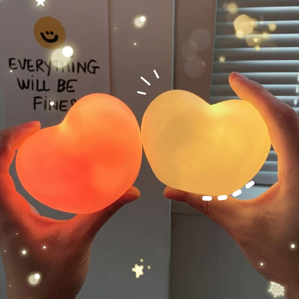 3D Heart Shape LED Moon Lamp