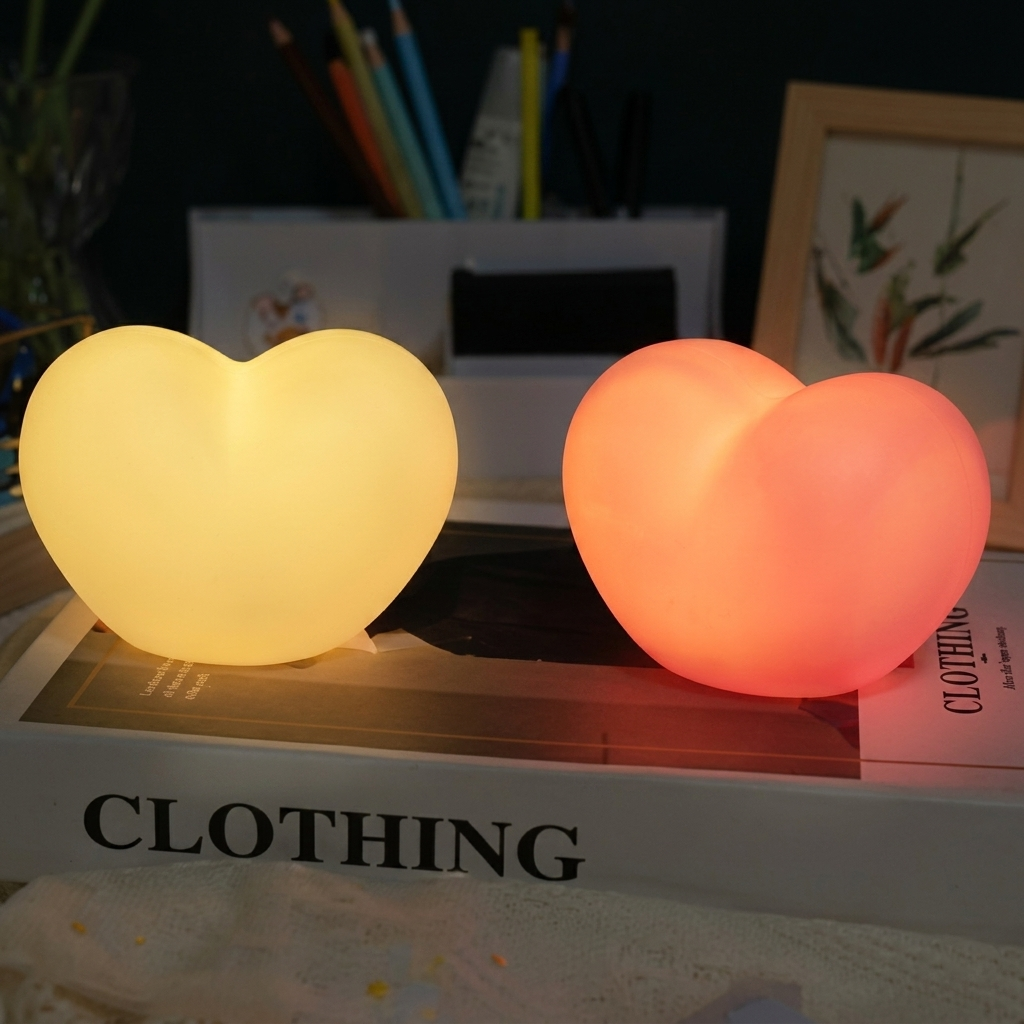 3D Heart Shape LED Moon Lamp
