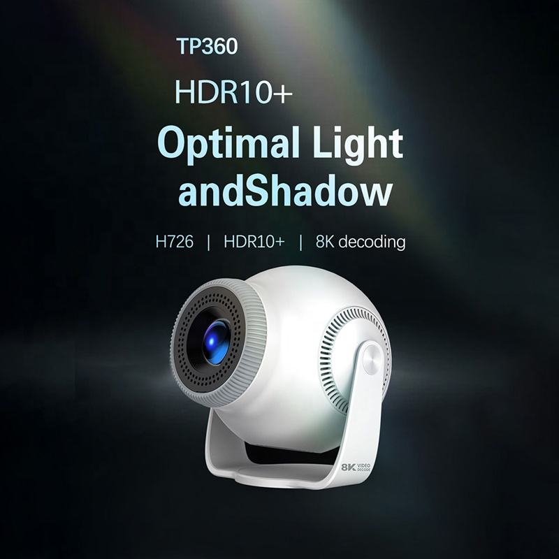 TP360 Smart Android Projector – Mini HD Home Cinema Projector with Android 14