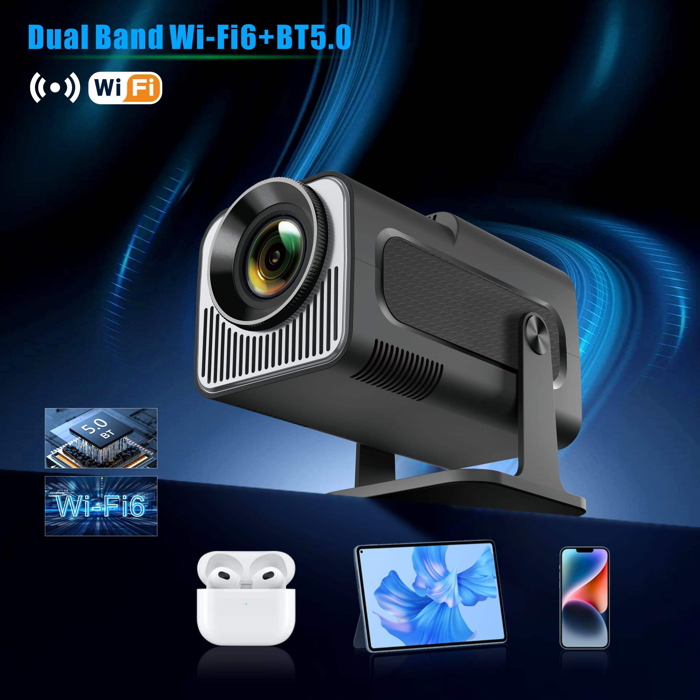 Mini Smart Android Projector – HD Home Cinema Projector with WiFi, HDMI & Big Screen Experience