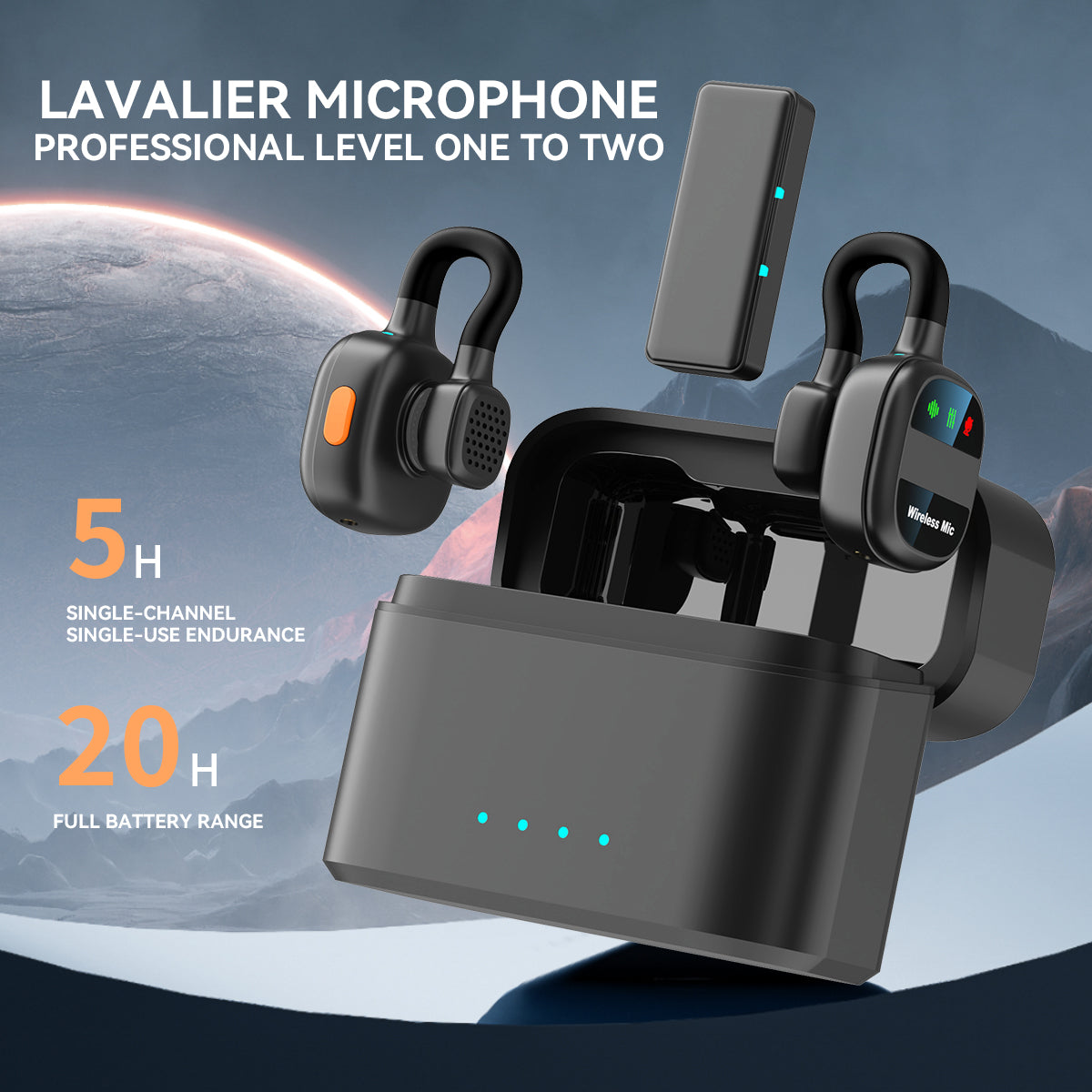 SX38 Dual Wireless Lavalier Microphone – Professional Mini Mic for Vlog, Live & Recording