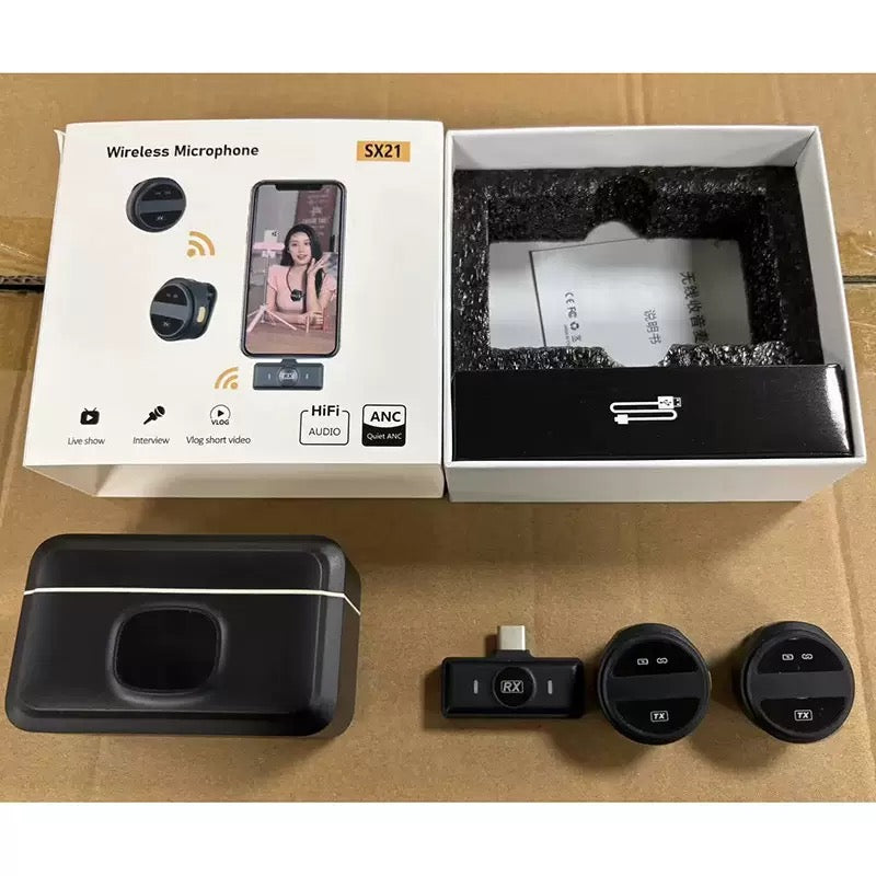 Dual Wireless Microphone – Lavalier Mic with Noise Cancellation | 40H Backup Charging Case (2026 Edition)