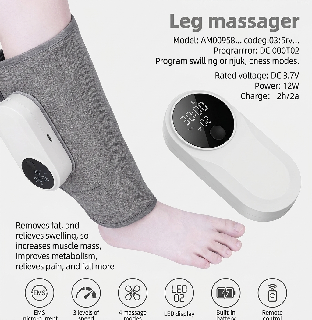 Smart Air Compression Calf Leg Massager with Heat