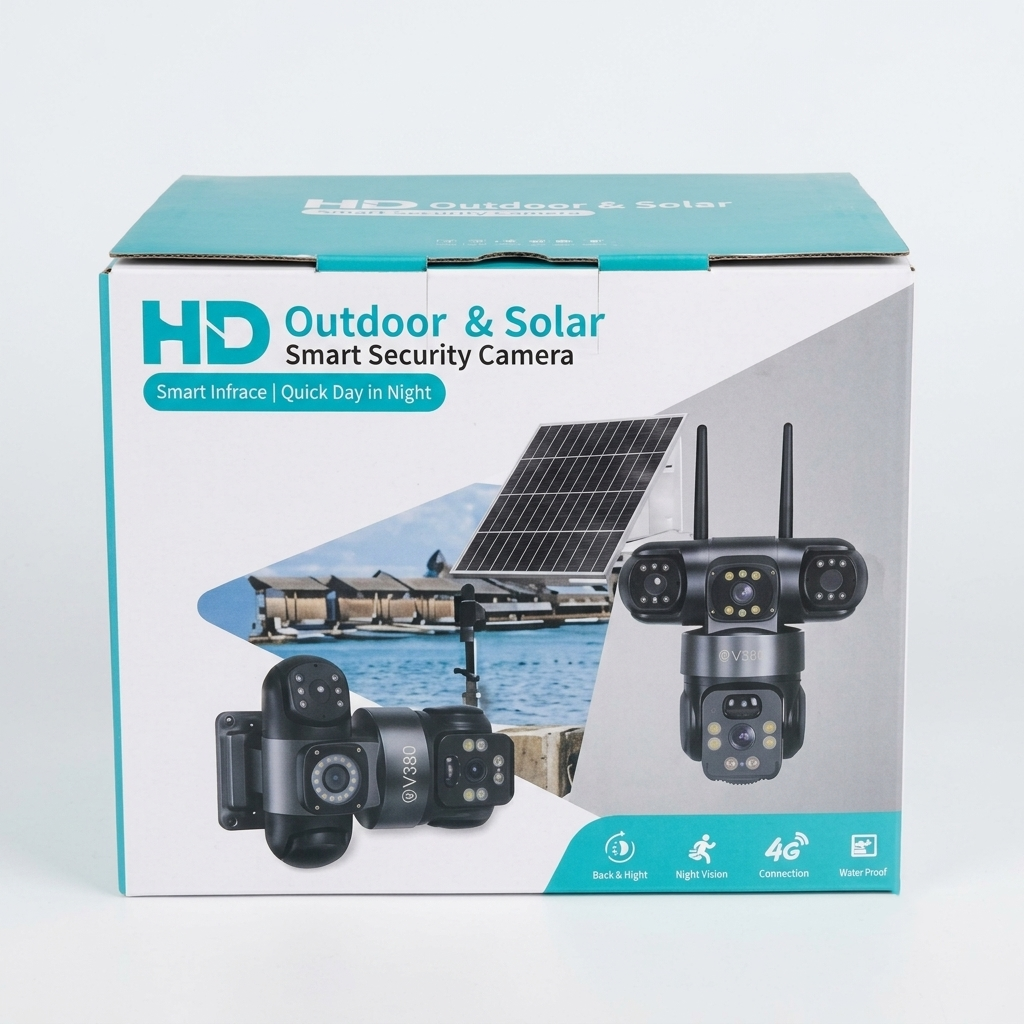 V380 SP15 4G Solar Powered Multi-Lens HD Smart Security Camera