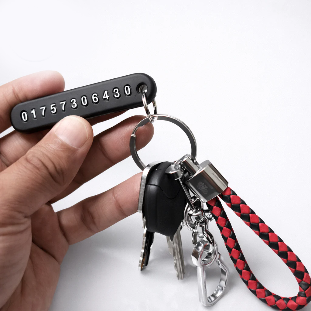 Key Ring with Phone Number